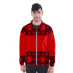 Sierpinski Carpet Plane Fractal Windbreaker (men) by Sapixe