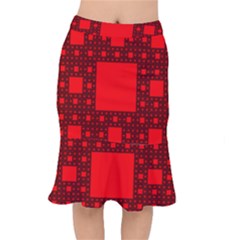 Sierpinski Carpet Plane Fractal Mermaid Skirt by Sapixe