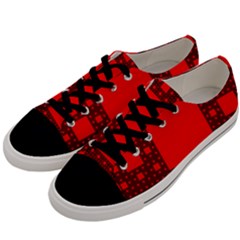 Sierpinski Carpet Plane Fractal Men s Low Top Canvas Sneakers by Sapixe