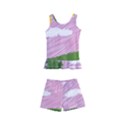 Pine Trees Trees Sunrise Sunset Kid s Boyleg Swimsuit View1