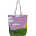 Pine Trees Trees Sunrise Sunset Full Print Rope Handle Tote (Small) View1