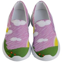 Pine Trees Trees Sunrise Sunset Kid s Lightweight Slip Ons by Sapixe