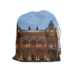 Municipal Theatre Of Sao Paulo Brazil Drawstring Pouches (extra Large) by Sapixe