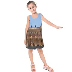 Municipal Theatre Of Sao Paulo Brazil Kids  Sleeveless Dress by Sapixe