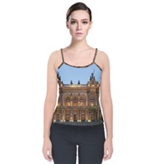 Municipal Theatre Of Sao Paulo Brazil Velvet Spaghetti Strap Top by Sapixe