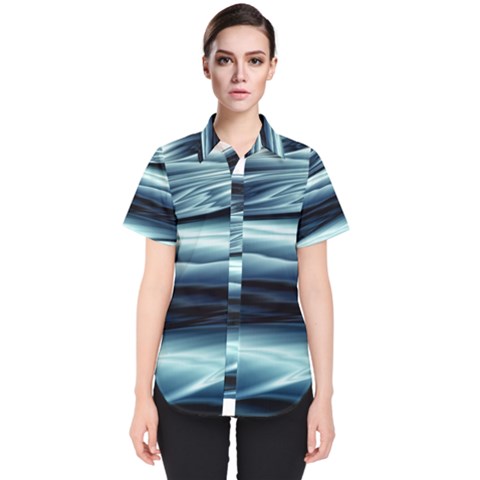 Texture Fractal Frax Hd Mathematics Women s Short Sleeve Shirt by Sapixe