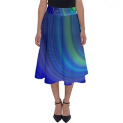 Space Design Abstract Sky Storm Perfect Length Midi Skirt by Sapixe