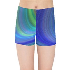 Space Design Abstract Sky Storm Kids Sports Shorts by Sapixe