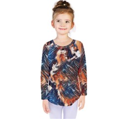 Wow Art Brave Vintage Style Kids  Long Sleeve Tee