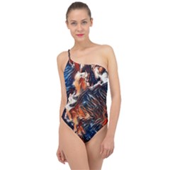 Wow Art Brave Vintage Style Classic One Shoulder Swimsuit