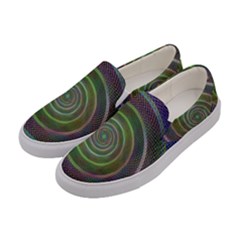 Spiral Fractal Digital Modern Women s Canvas Slip Ons