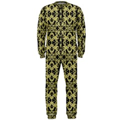 Golden Ornate Intricate Pattern Onepiece Jumpsuit (men) 