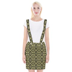 Golden Ornate Intricate Pattern Braces Suspender Skirt by dflcprints