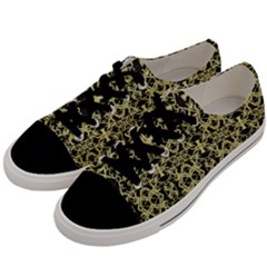 Golden Ornate Intricate Pattern Men s Low Top Canvas Sneakers by dflcprints