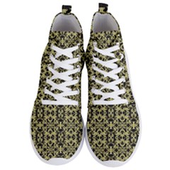 Golden Ornate Intricate Pattern Men s Lightweight High Top Sneakers by dflcprints