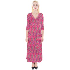 Sylvie Maxi Quarter Sleeve Wrap Dress by 1dsignmovesu