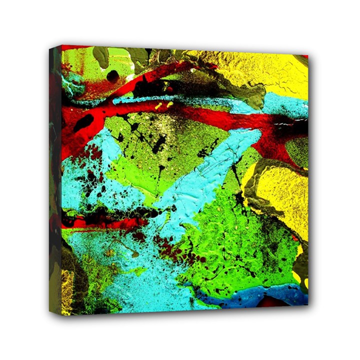 Yellow Dolphins   Blue Lagoon 6 Mini Canvas 6  x 6 