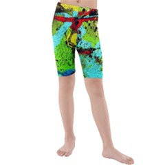 Yellow Dolphins   Blue Lagoon 6 Kids  Mid Length Swim Shorts by bestdesignintheworld