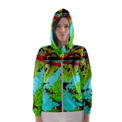 Yellow Dolphins   Blue Lagoon 6 Hooded Windbreaker (women) by bestdesignintheworld