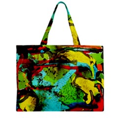 Yellow Dolphins   Blue Lagoon 6 Zipper Mini Tote Bag by bestdesignintheworld