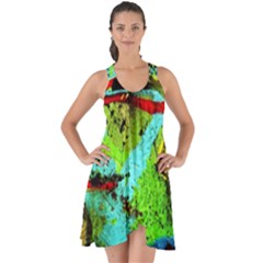 Yellow Dolphins   Blue Lagoon 6 Show Some Back Chiffon Dress by bestdesignintheworld