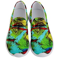 Yellow Dolphins   Blue Lagoon 6 Men s Lightweight Slip Ons by bestdesignintheworld