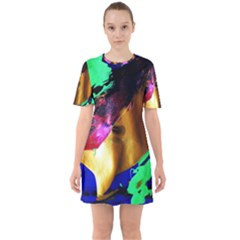 Global Warming 9 Sixties Short Sleeve Mini Dress by bestdesignintheworld