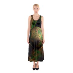 Tiktok s Four-dimensional Steampunk Time Contraption Sleeveless Maxi Dress by jayaprime