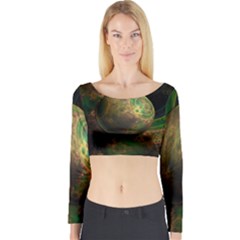 Tiktok s Four-dimensional Steampunk Time Contraption Long Sleeve Crop Top by jayaprime