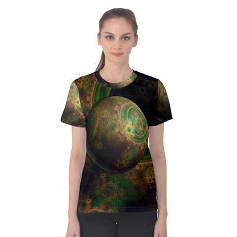 Tiktok s Four-dimensional Steampunk Time Contraption Women s Cotton Tee by jayaprime