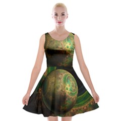 Tiktok s Four-dimensional Steampunk Time Contraption Velvet Skater Dress by jayaprime