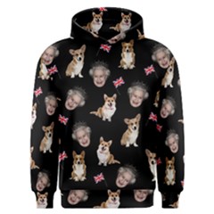 Queen Elizabeth s Corgis Pattern Men s Overhead Hoodie by Valentinaart