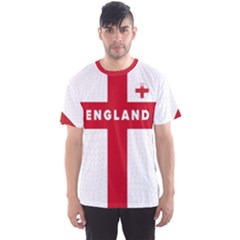 White & Red England Football Men s Sports Mesh Tee