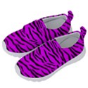 Hot Neon Pink and Black Tiger Stripes Velcro Strap Shoes View2