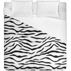 Black And White Tiger Stripes Duvet Cover (king Size) by PodArtist