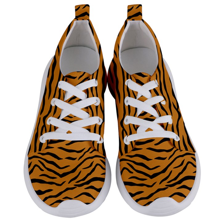 Orange and Black Tiger Stripes Women s Lightweight Sports Shoes