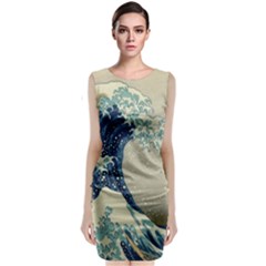 The Classic Japanese Great Wave Off Kanagawa By Hokusai Classic Sleeveless Midi Dress by PodArtist