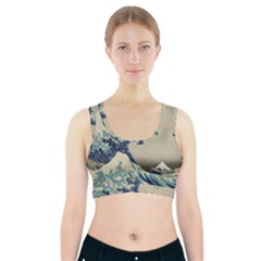 The Classic Japanese Great Wave Off Kanagawa By Hokusai Sports Bra With Pocket by PodArtist