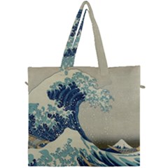 The Classic Japanese Great Wave Off Kanagawa By Hokusai Canvas Travel Bag by PodArtist