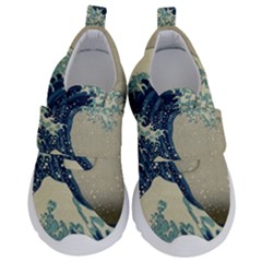 The Classic Japanese Great Wave Off Kanagawa By Hokusai Velcro Strap Shoes by PodArtist