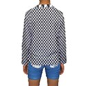 Black and White Checkerboard Weimaraner Kids  Long Sleeve Swimwear View2