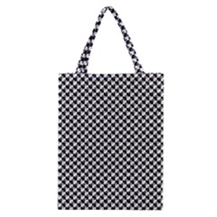 Black And White Checkerboard Weimaraner Classic Tote Bag by PodArtist