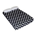 Black and White Checkerboard Weimaraner Fitted Sheet (Full/ Double Size) View2