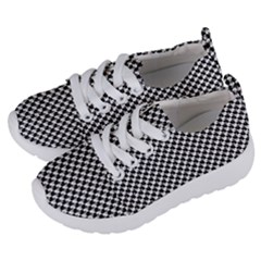 Black And White Checkerboard Weimaraner Kids  Lightweight Sports Shoes by PodArtist