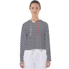 Black And White Checkerboard Weimaraner Women s Slouchy Sweat by PodArtist