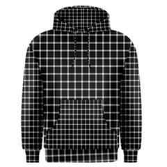 Black And White Optical Illusion Dots And Lines Men s Pullover Hoodie by PodArtist