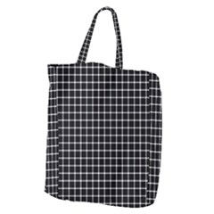 Black And White Optical Illusion Dots And Lines Giant Grocery Zipper Tote by PodArtist