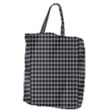 Black and white optical illusion dots and lines Giant Grocery Zipper Tote View2