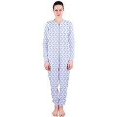 Alice Blue Quatrefoil In An English Country Garden Onepiece Jumpsuit (ladies)  by PodArtist