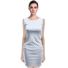 Alice Blue Quatrefoil In An English Country Garden Classic Sleeveless Midi Dress by PodArtist